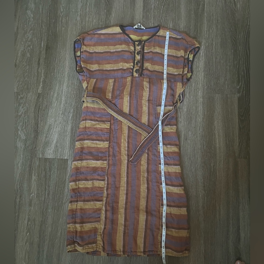 Sea New York linen stripe dress size 4